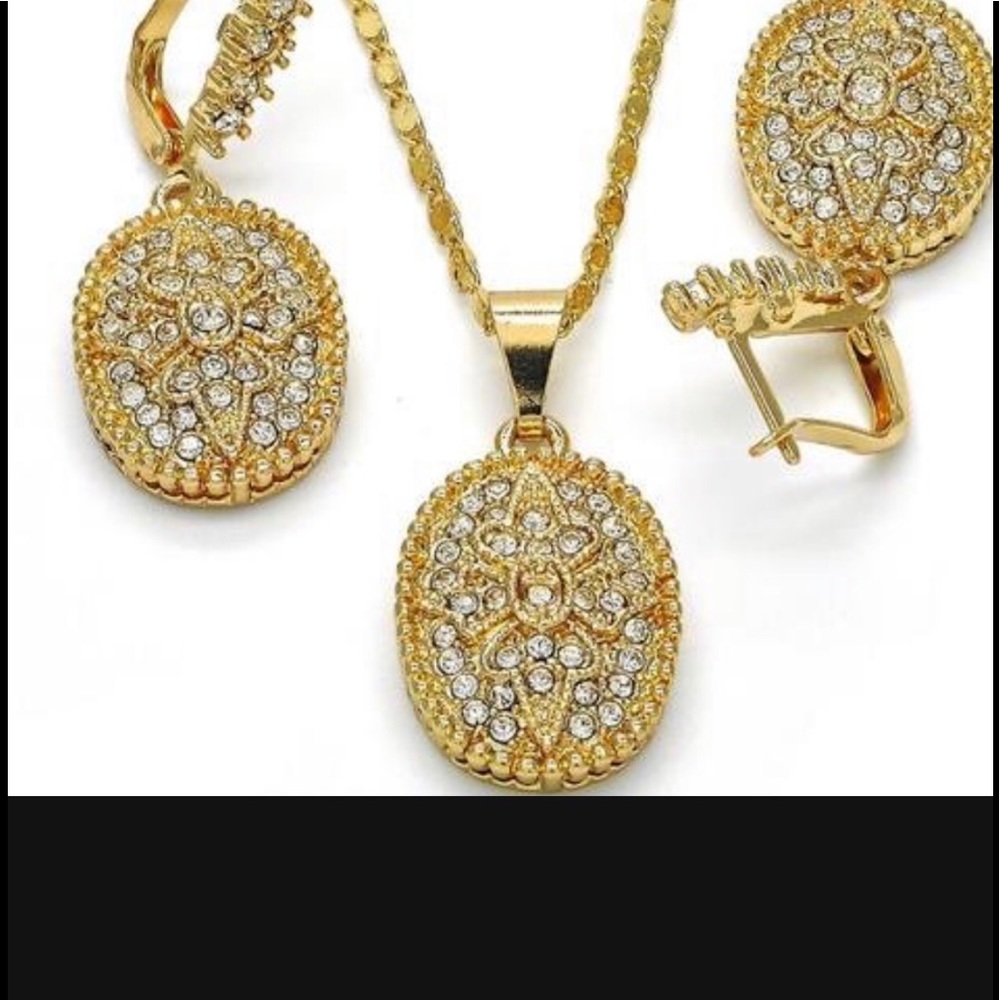New 14k gold filled earrings and necklace